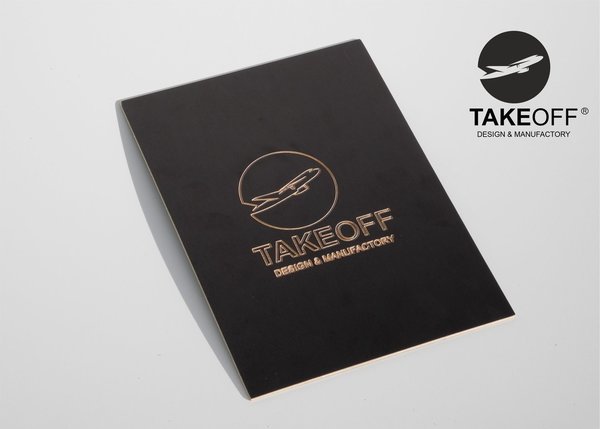 Trolley Tablett Takeoff - Tray Holz Kakaofarben Flugzeug